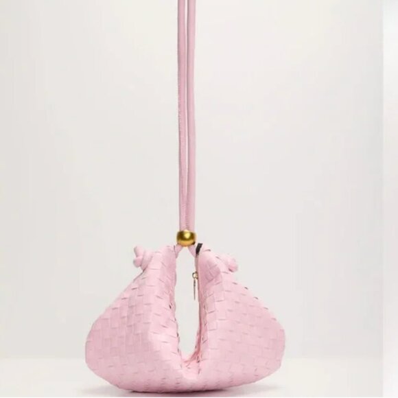 VICI | Pink Pamina Woven Leather Handbag - Picture 1 of 5